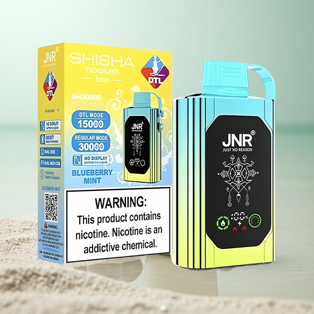 JNR Shisha Hookah Box 20500 Mustikka Mint HD 25ml Kaksoissydän