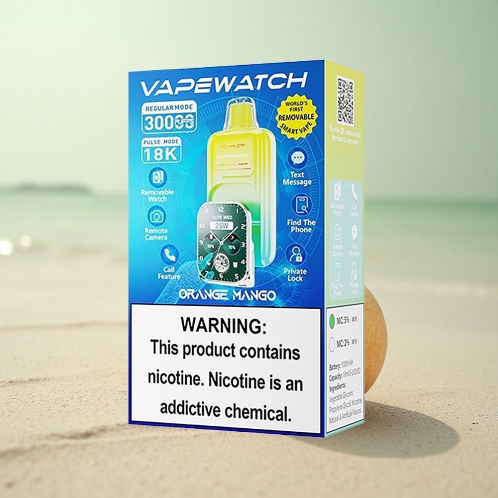JNR VapeWatch 30000 Appelsiini Mango Dual Mesh Coil 19mL 1000mAh