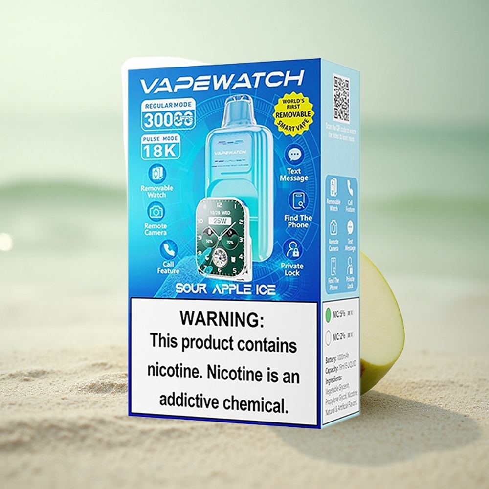 JNR VapeWatch 30000 Kirpeä Omena Jää - Dual Mesh Coil, 19mL