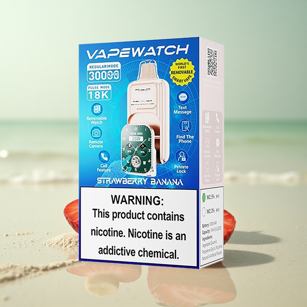 JNR VapeWatch 30000 Mansikka Banaani Dual Mesh 19mL 1000mAh