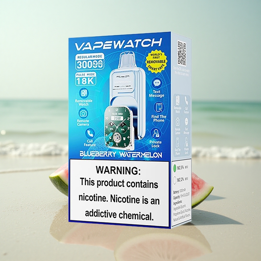 JNR VapeWatch 30000 Mustikka-Arbuusi Dual Mesh 1000mAh Type-C