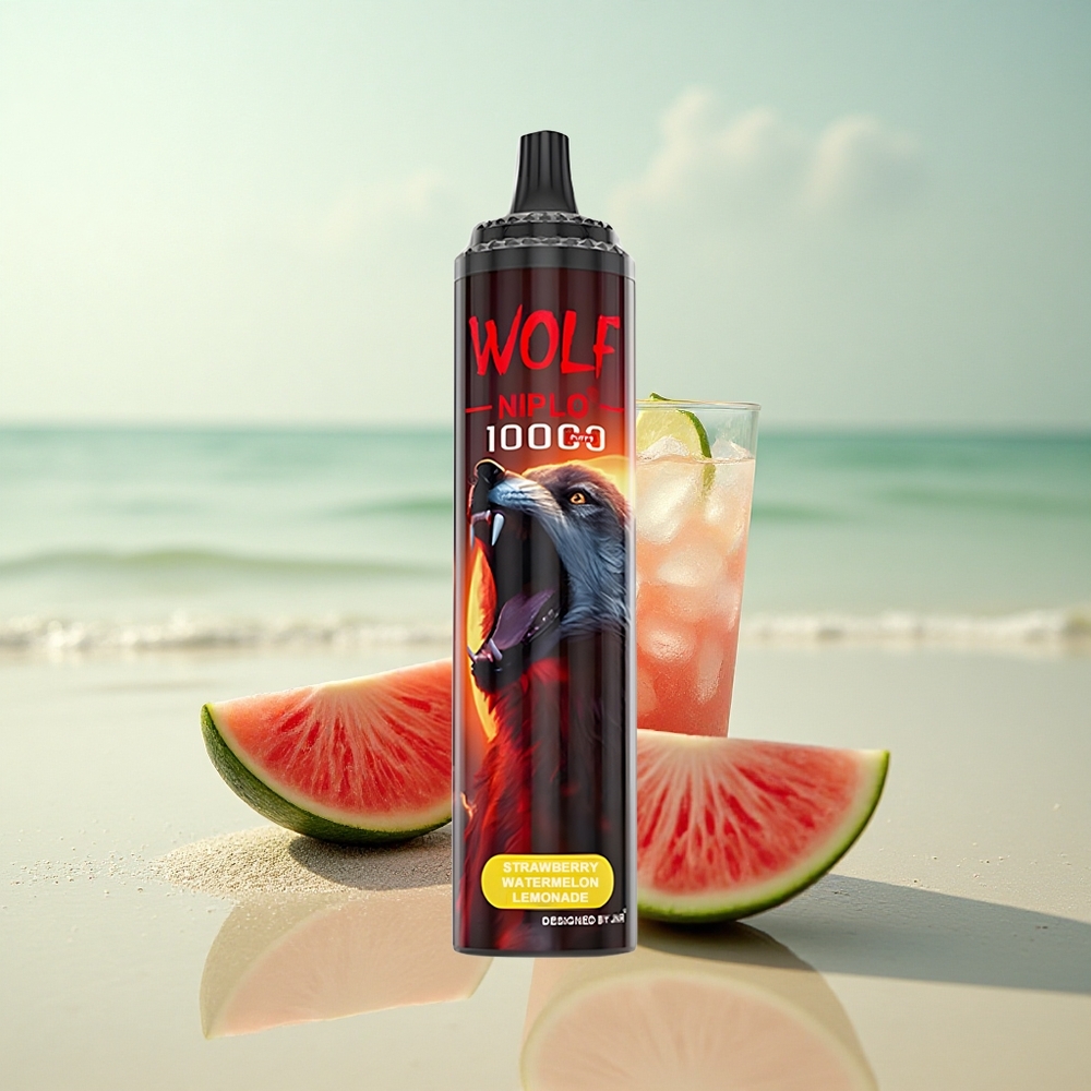 JNR Wolf Niplo 10000 Mansikka-Arbuusi-Limonadi 20ml 1.0 Ohm Type-C