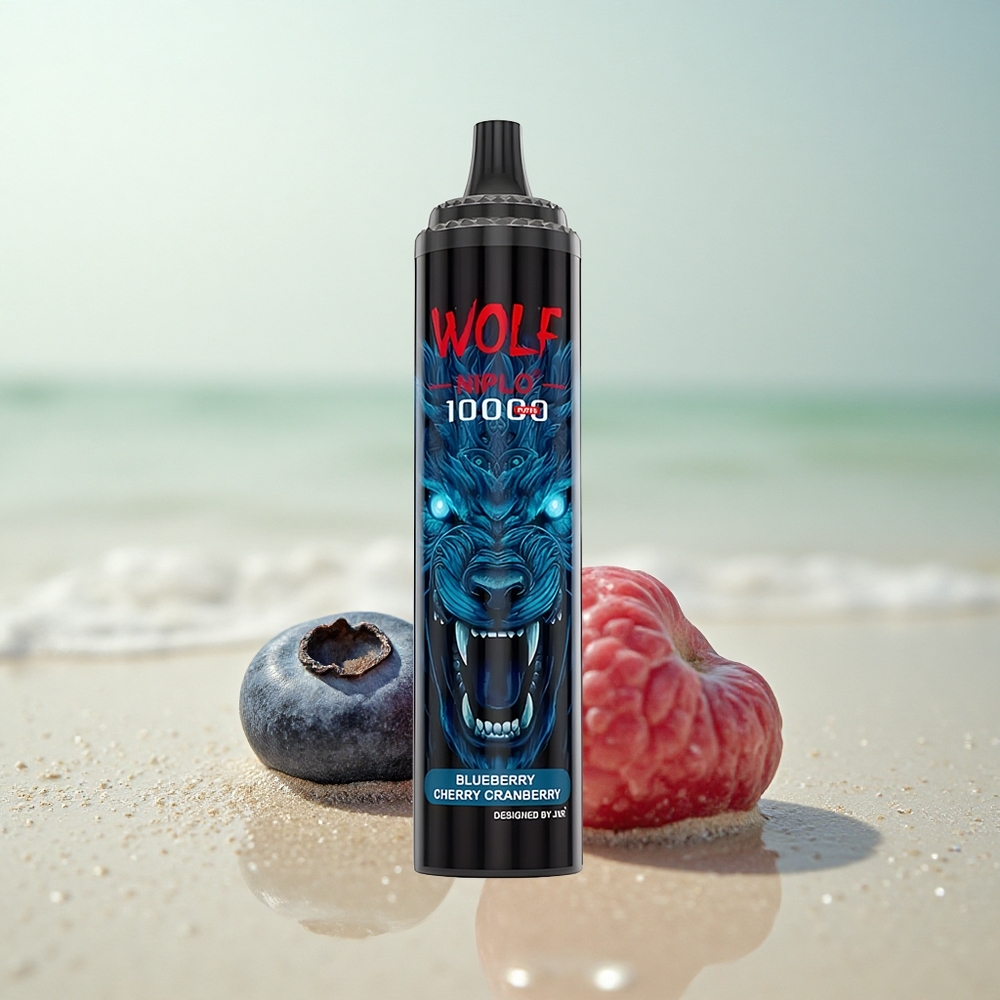 JNR Wolf Niplo 10000 Mustikka Kirsikka Karpalo 20ml 1.0 Ohm Type-C
