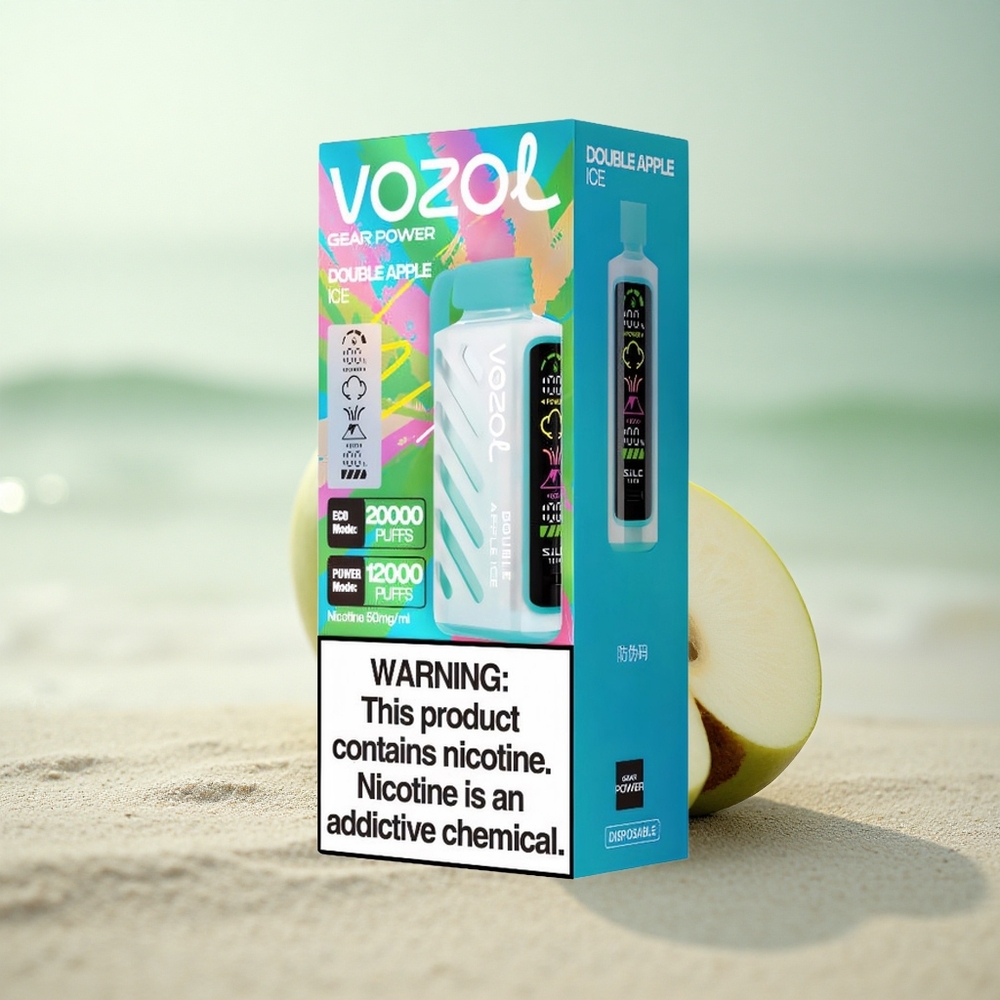 VOZOL Gear Power 20000 Puffs Kaksoisomena Jää - Dual Mesh Coil, 20ml, 5% Nikotiinia