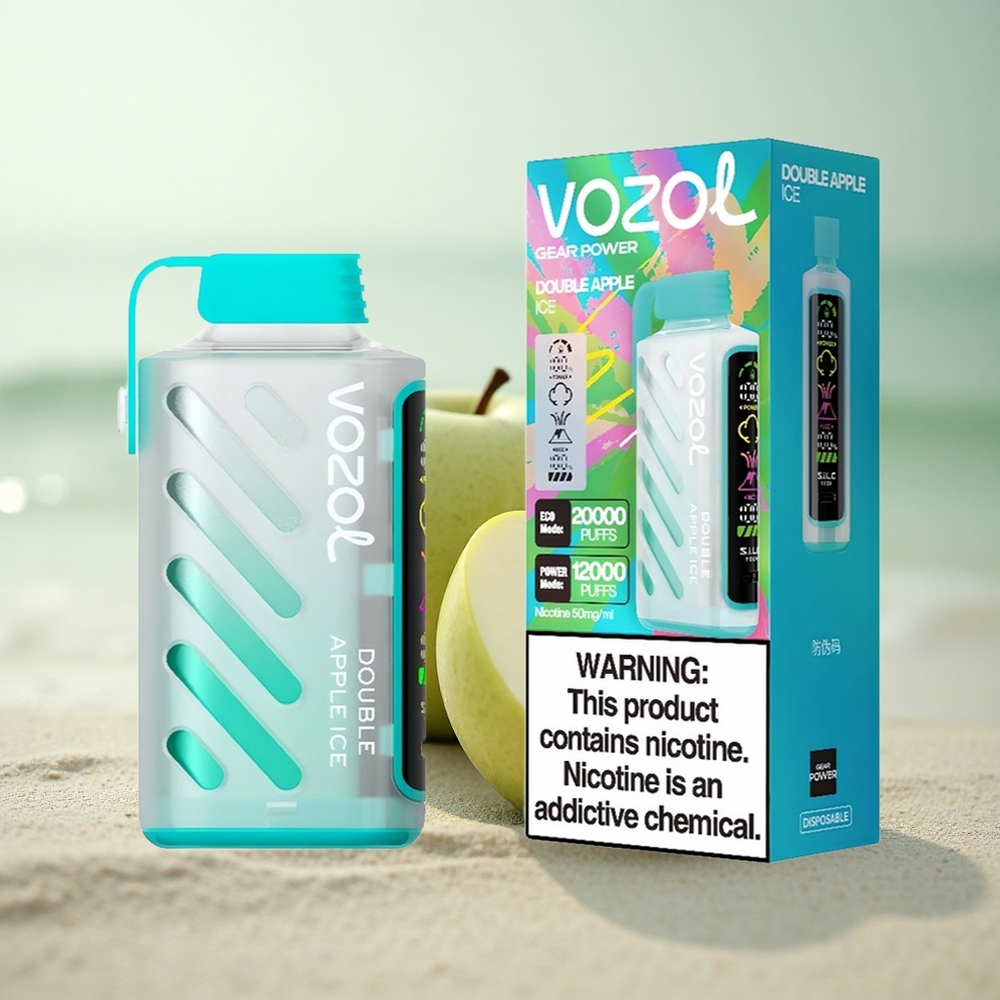VOZOL Gear Power 20000 Puffs Kaksoisomena Jää - Dual Mesh Coil, 20ml, 5% Nikotiinia