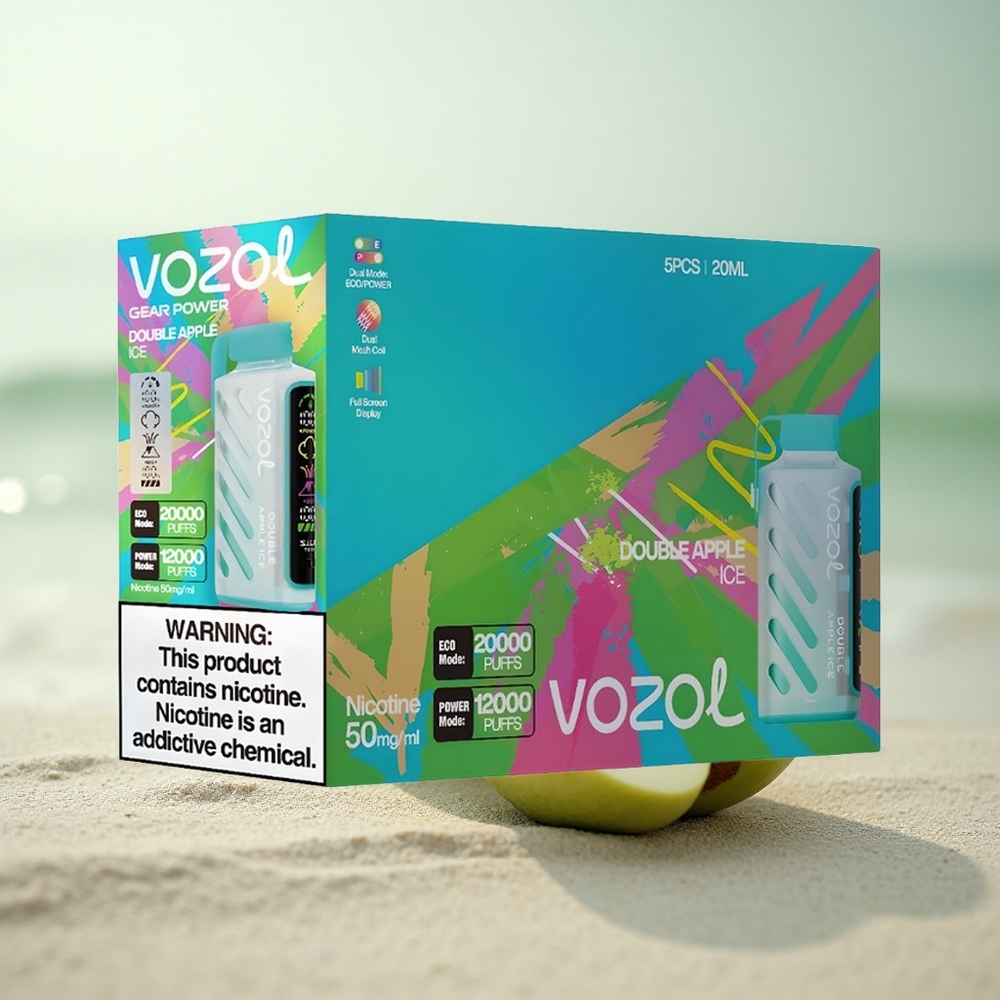 VOZOL Gear Power 20000 Puffs Kaksoisomena Jää - Dual Mesh Coil, 20ml, 5% Nikotiinia