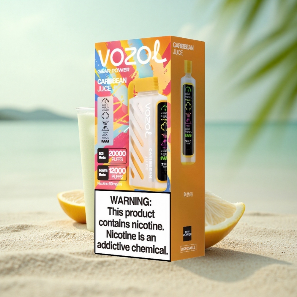 VOZOL Gear Power 20000 Puffs Karibian Mehu Dual Mesh 20mL
