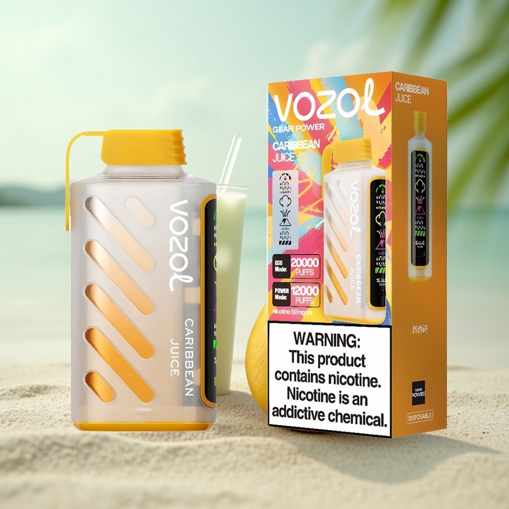 VOZOL Gear Power 20000 Puffs Karibian Mehu Dual Mesh 20mL