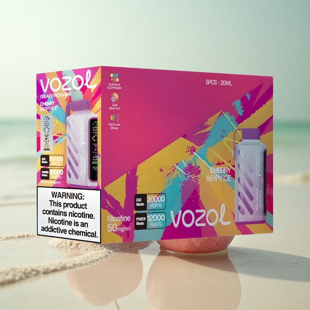 VOZOL Gear Power 20000 Puffs Kirsikka-Marja-Jää Dual Mesh 20mL 5%