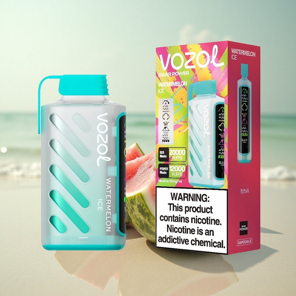 VOZOL Gear Power 20000 Puffs Vesimelonijää Dual Mesh täysinäyttö
