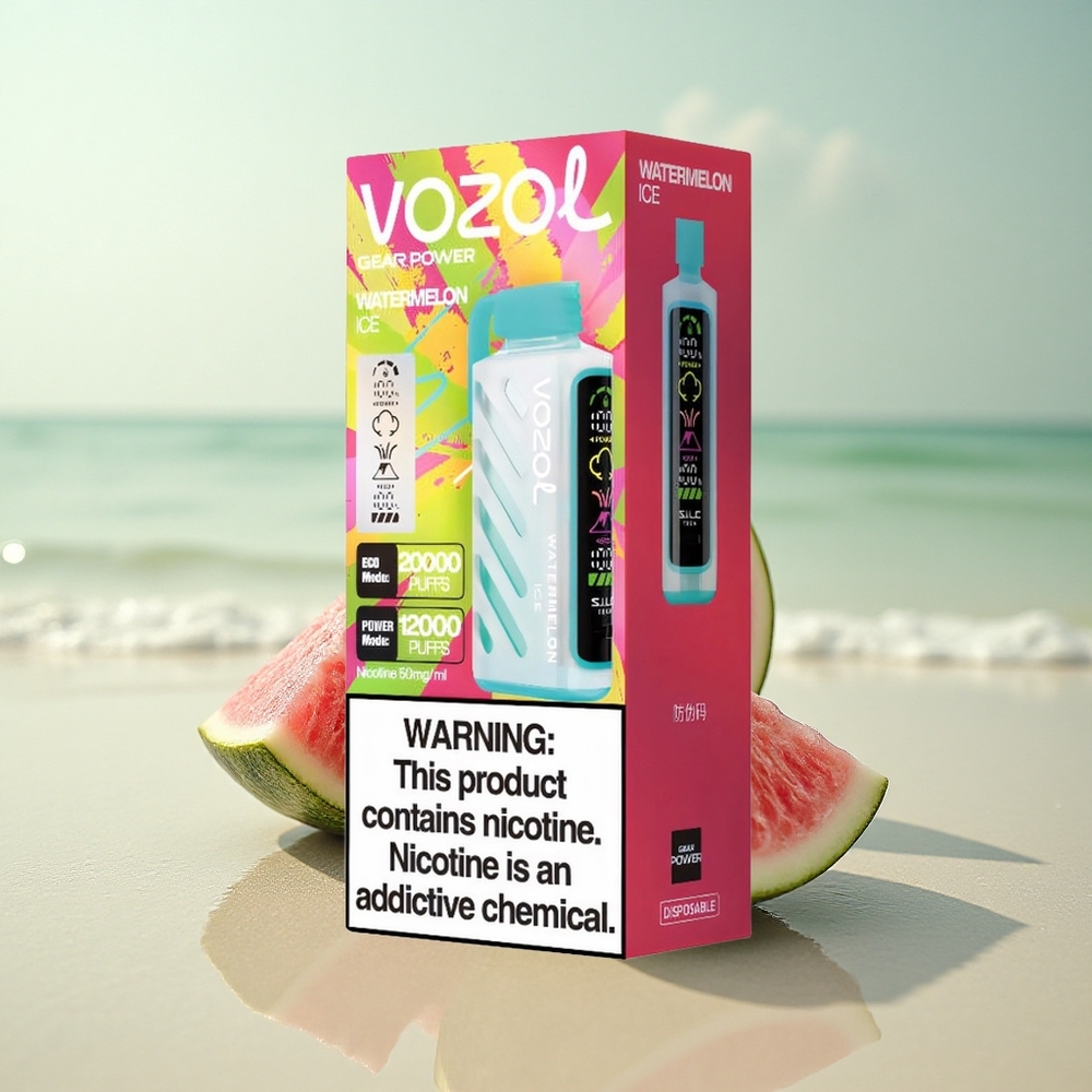 VOZOL Gear Power 20000 Puffs Vesimelonijää Dual Mesh täysinäyttö