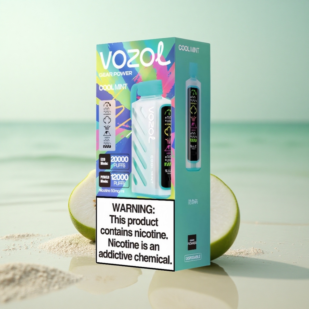 VOZOL Gear Power 20000 Puffs Viileä Mintti - Kaksoisverkkomato & 20ml