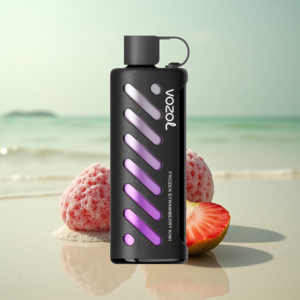 VOZOL Gear Shisha 25000 Puffs Jäädytetty Mansikka-Kiivi Kaksoisverkko 1000mAh
