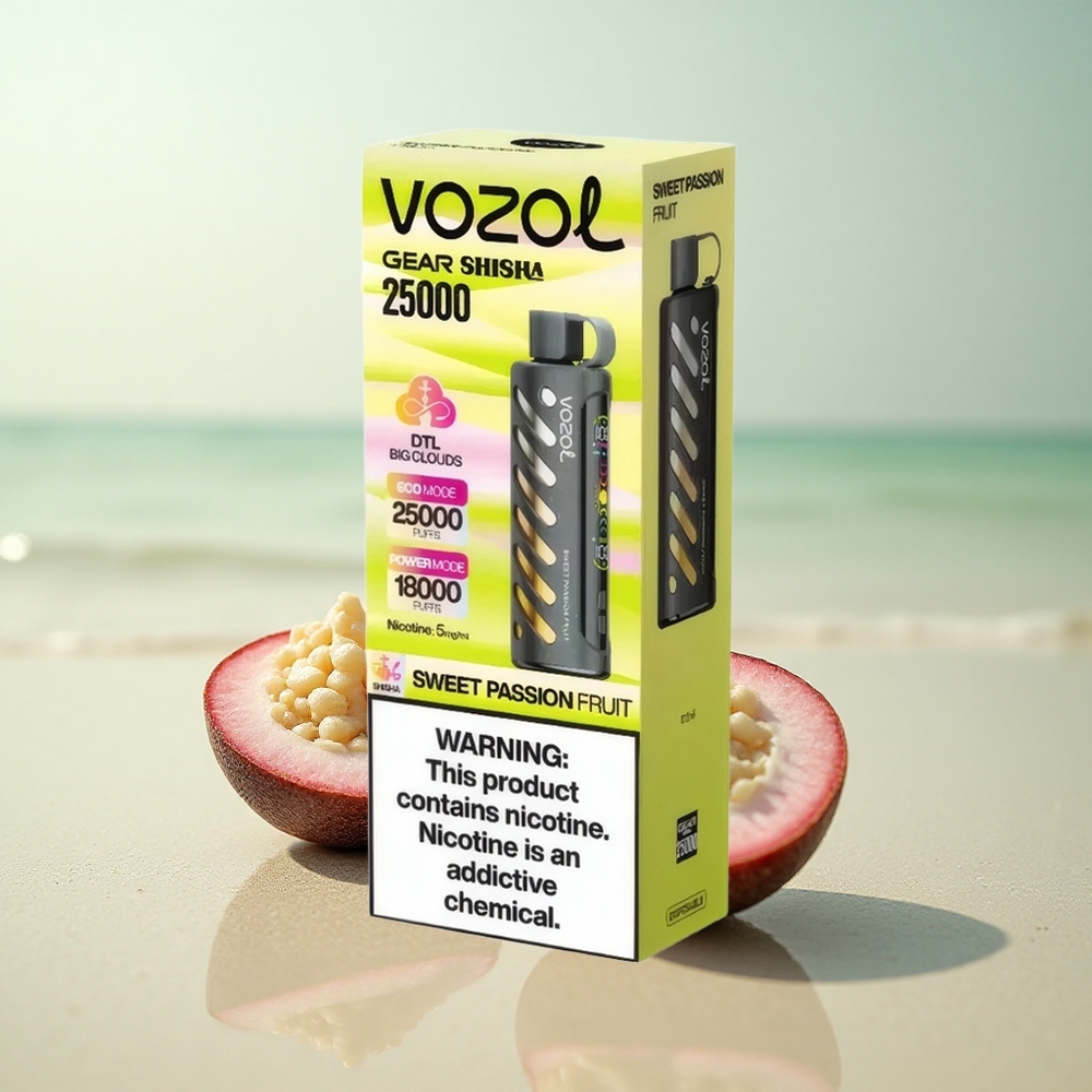 VOZOL Gear Shisha 25000 Puffs Makea Passiohedelmä 1000mAh Dual Mesh