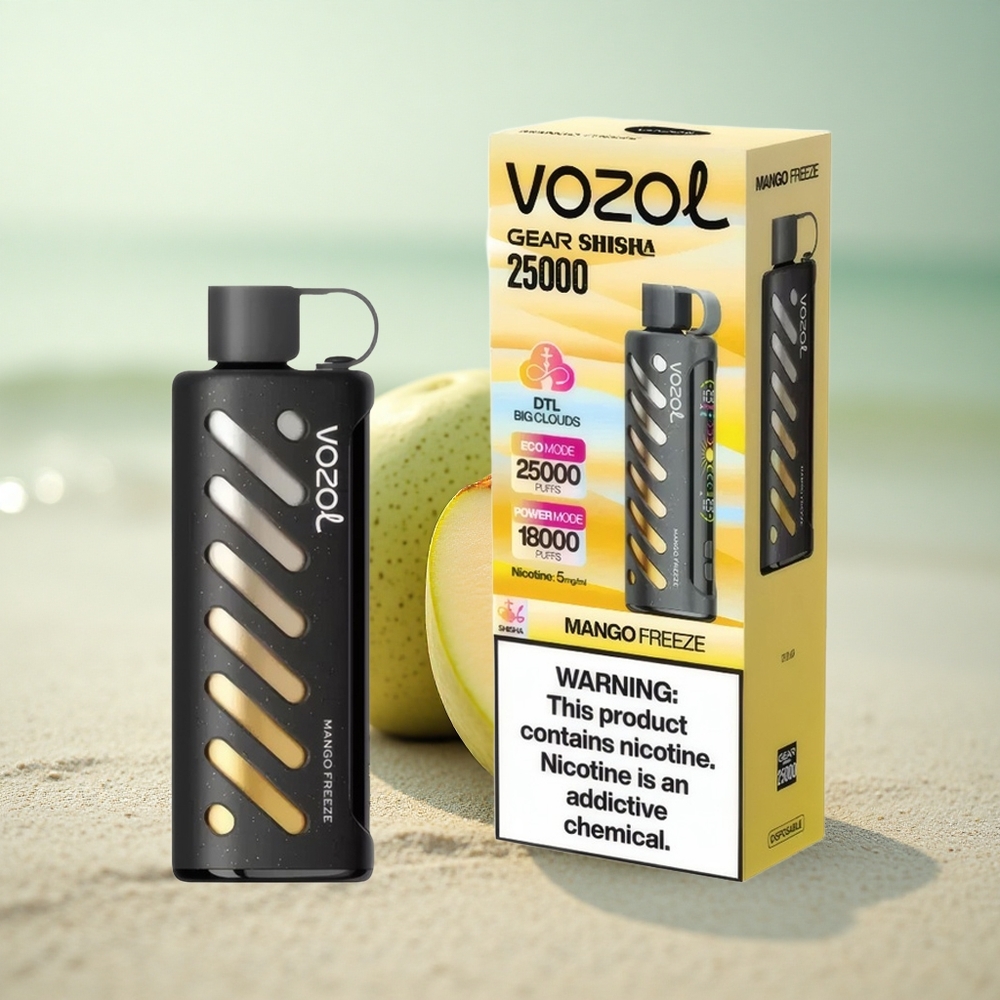 VOZOL Gear Shisha 25000 Puffs Mango Jäädyke 1000mAh Kaksoistila