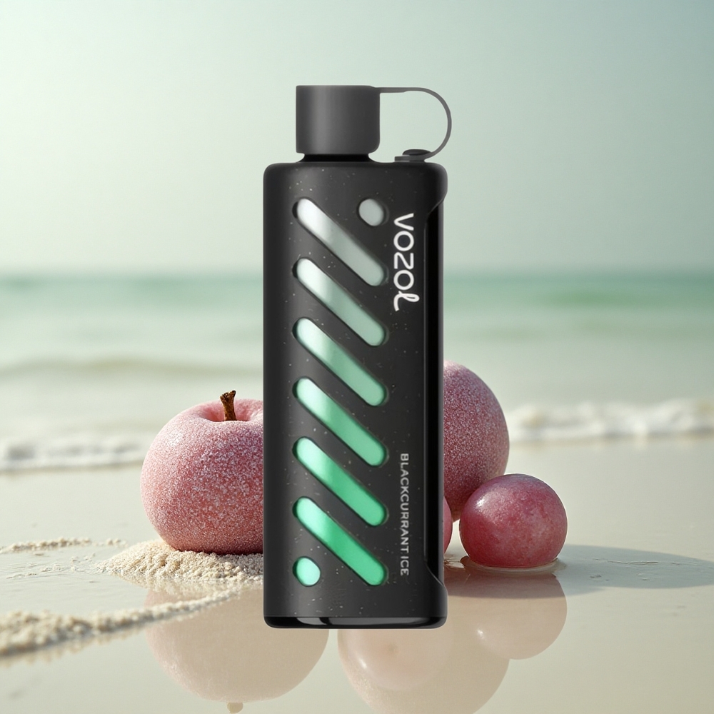 VOZOL Gear Shisha 25000 Puffs Mustajääherkkujen Kaksoismokkatekniikka 5mg