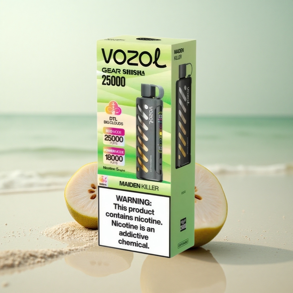 VOZOL Gear Shisha 25000 Puffs Neitsenmurtaja 25000 Tupakkaa 30 Makuinen Kaksoismuotochip