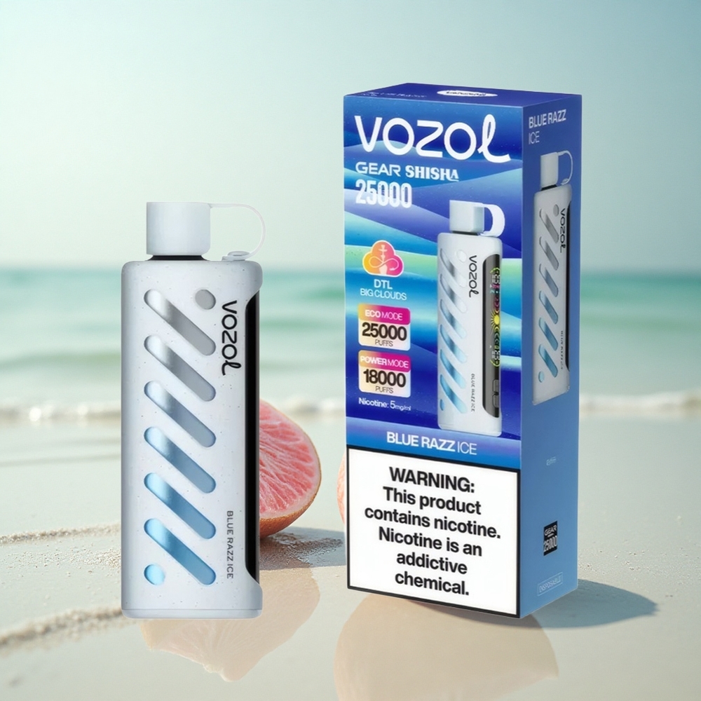 VOZOL Gear Shisha 25000 Puffs Sininen Vadelma-Jää Dual Mesh