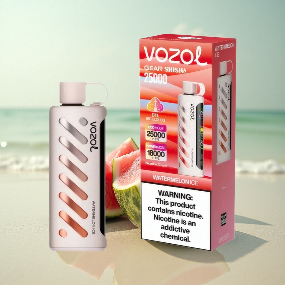 VOZOL Gear Shisha 25000 Puffs Vesimeloni-Jää Dual Mesh 5mg