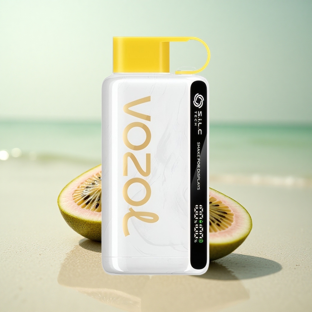 VOZOL STAR 9000/12000 Puffs Kiwipassionhedelmäguava Uudelleenkäytetty muovi Nopea lataus 650mAh