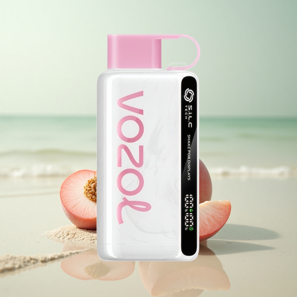 VOZOL STAR 9000/12000 Puffs Persikka-Jää Tärinä 650mAh Kierrätetty Muovi