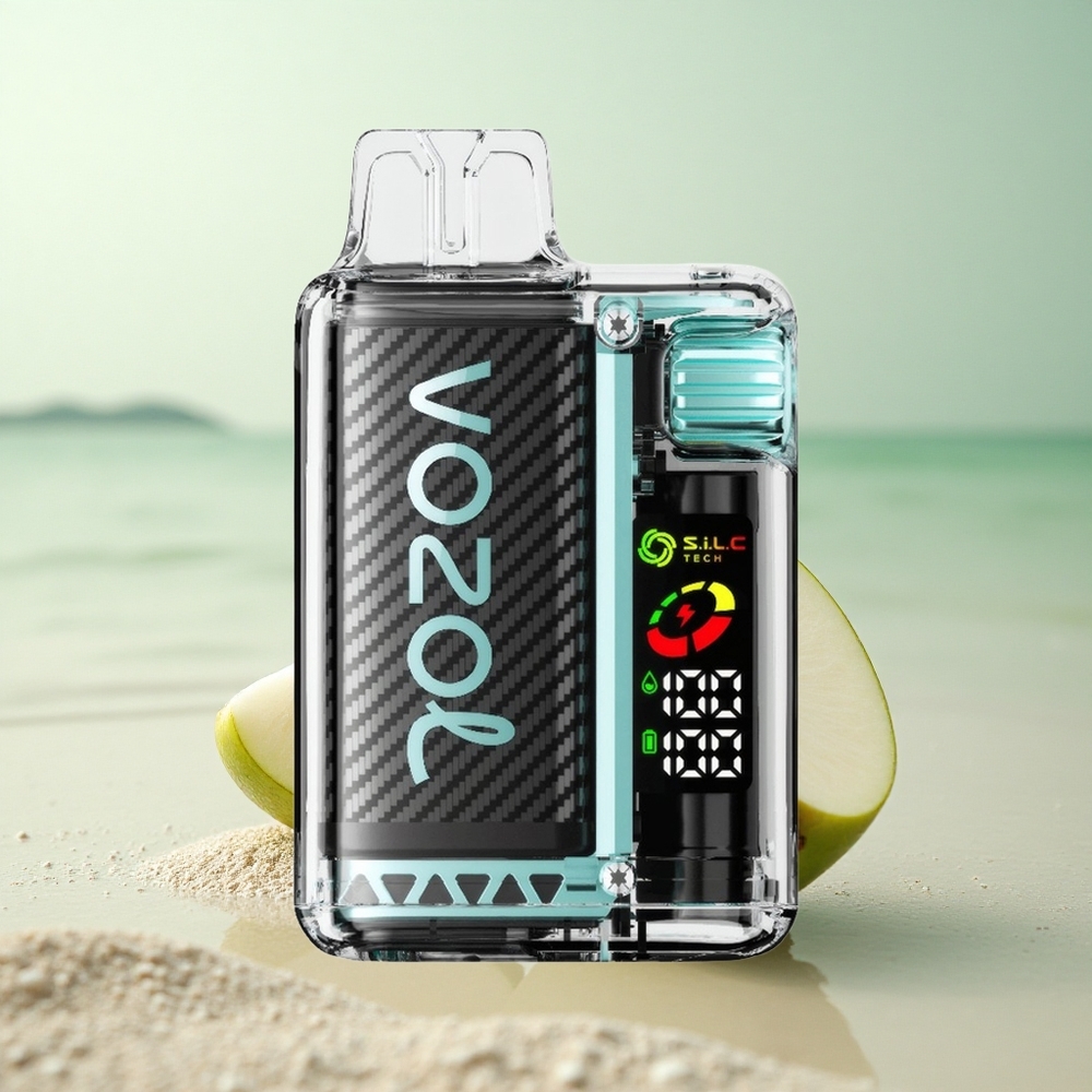 VOZOL Vista 20000 Puffs Kirpeä Omena Jää - 650mAh Ladattava Akku - 2% Nikotiinia - 6-tasoinen Tehosäädin